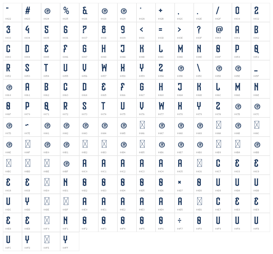 Fussball Personal Use 5 Character Map