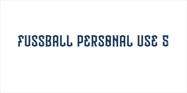 Fussball Personal Use 5 Logo