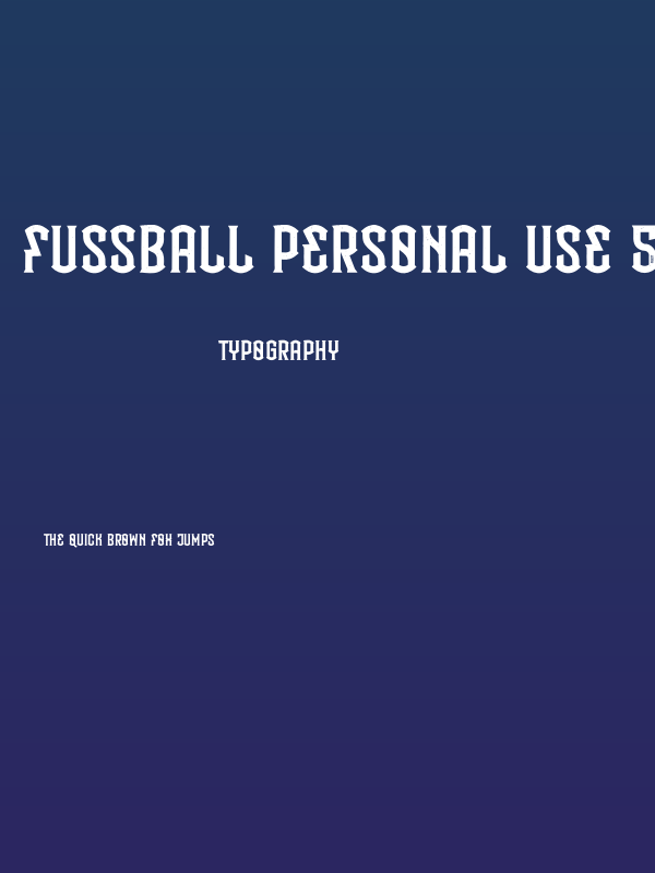 Fussball Personal Use 5 Poster