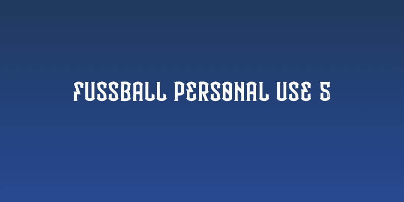 Fussball Personal Use 5 Social Header