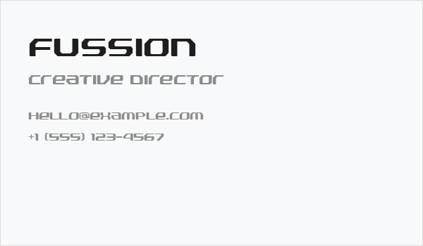 Fussion Business Card