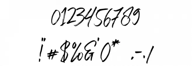 FusterdBrush-Regular Font OTHER CHARS
