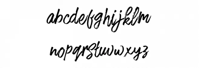 FusterdBrush-Regular Font LOWERCASE