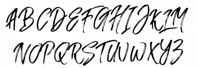 FusterdBrush-Regular Шрифта ВЕРХНИЙ