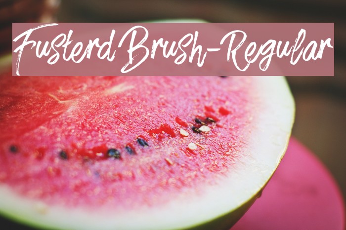 FusterdBrush-Regular Polices examples