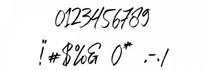 FusterdBrushTwo-Regular Font OTHER CHARS