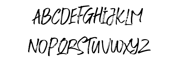 FusterdBrushTwo-Regular Font LOWERCASE