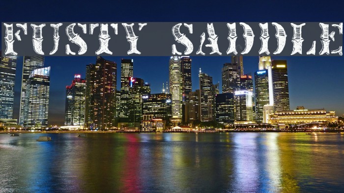 Fusty Saddle Font examples