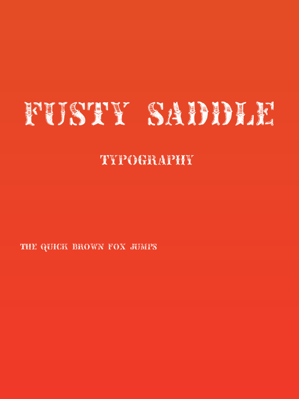 Fusty Saddle Poster
