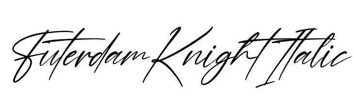 Futerdam Knight Italic  font caratteri gratis