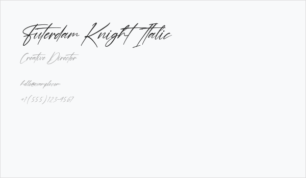 Futerdam Knight Italic Business Card