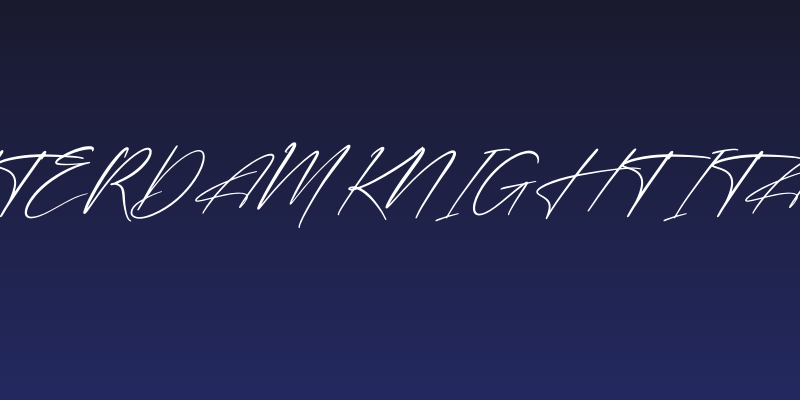 Futerdam Knight Italic Social Header