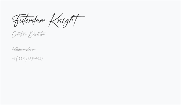 Futerdam Knight Business Card
