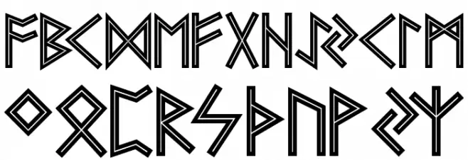 Futhark AOE Inline Polices MAJUSCULES