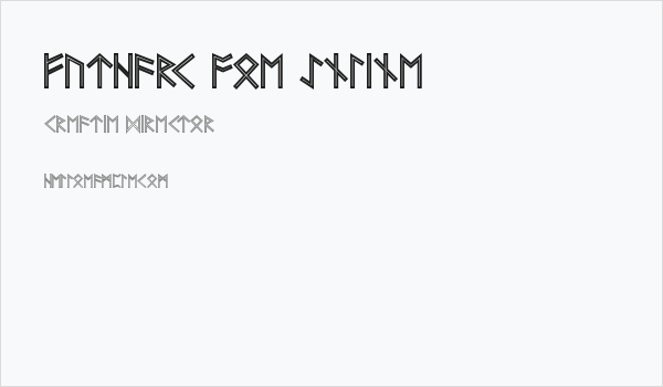 Futhark AOE Inline Business Card