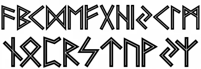 Futhark AOE Inline Font Litere mici