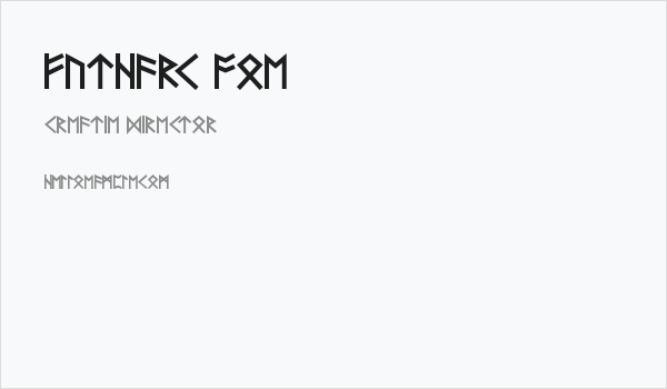 Futhark AOE Business Card
