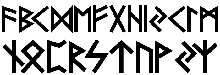 Futhark AOE Font LOWERCASE