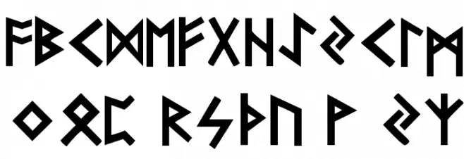Futhark-Gothic Schriftart Groß