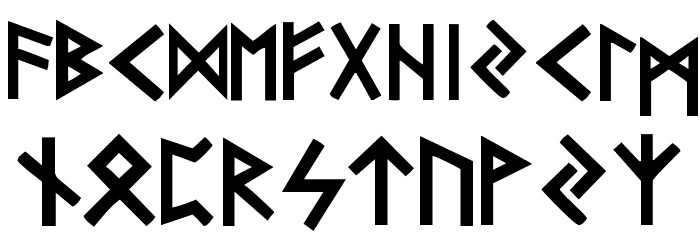 Futhark Plain Font LOWERCASE