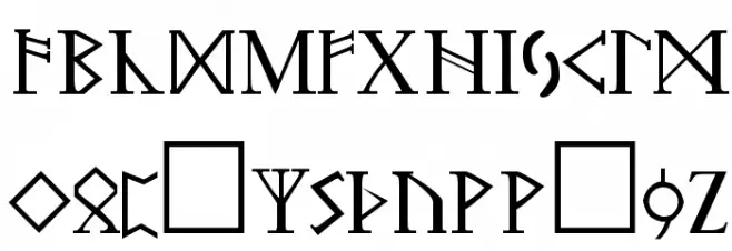 Futhark Regular フォント 小文字