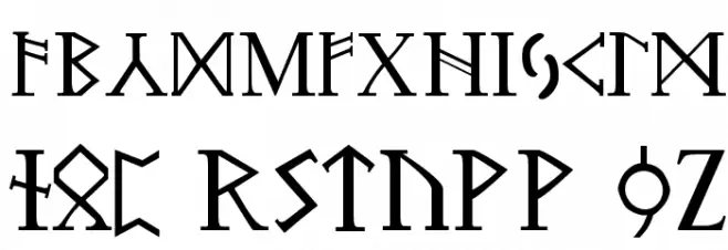 Futhark Fonte MAIÚSCULAS