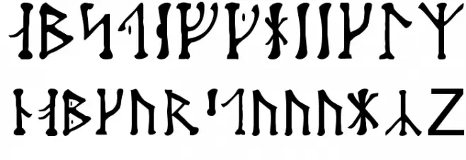 Futharken Schriftart Groß