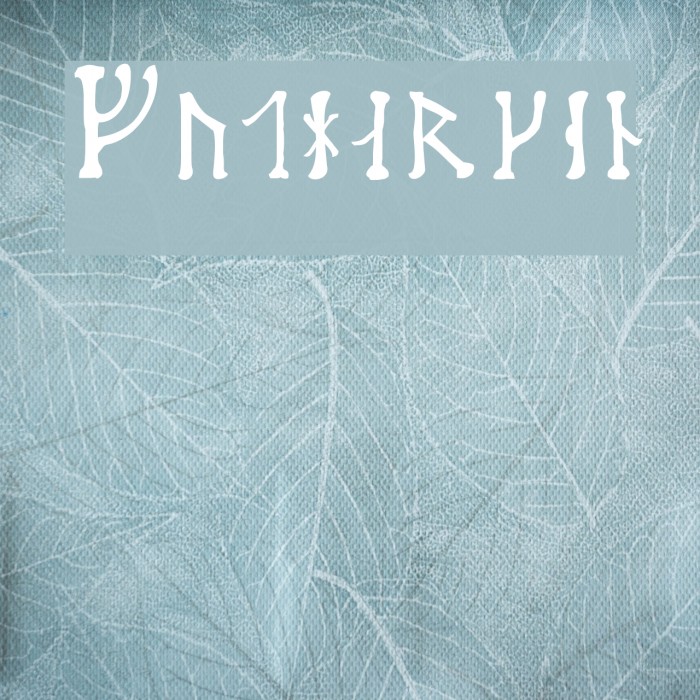 Futharken Font examples