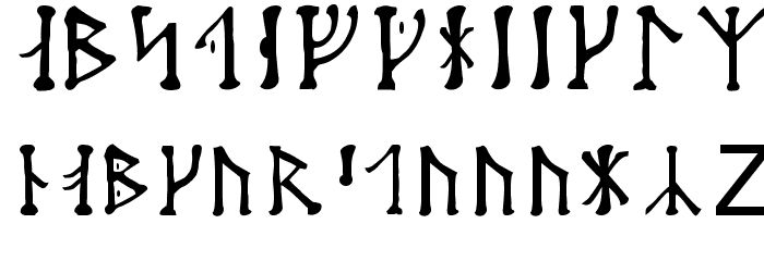 Futharken Font LOWERCASE