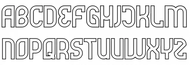 Futrons Outline Demo Шрифта ВЕРХНИЙ