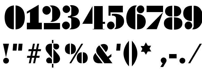 FutstencilSerif Font OTHER CHARS