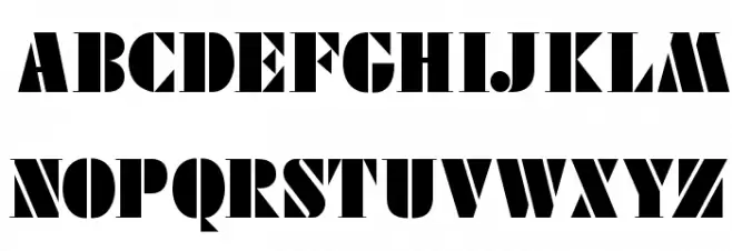 FutstencilSerif 字体 大写