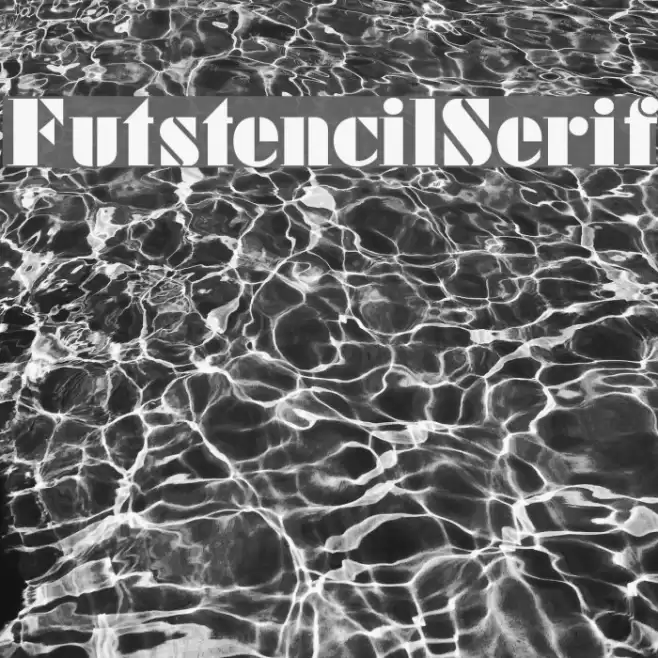 FutstencilSerif Schriftart examples