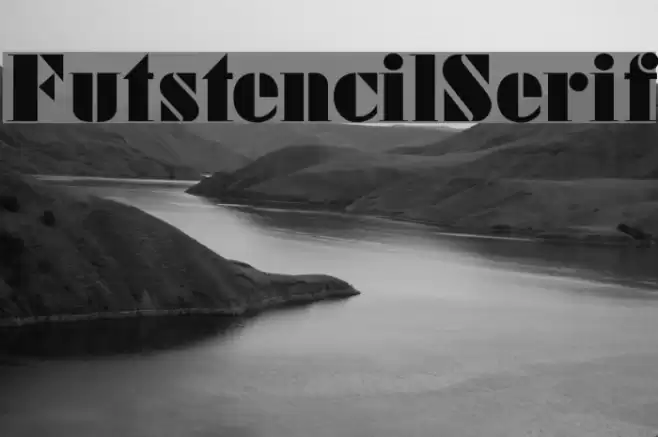 FutstencilSerif Schriftart examples
