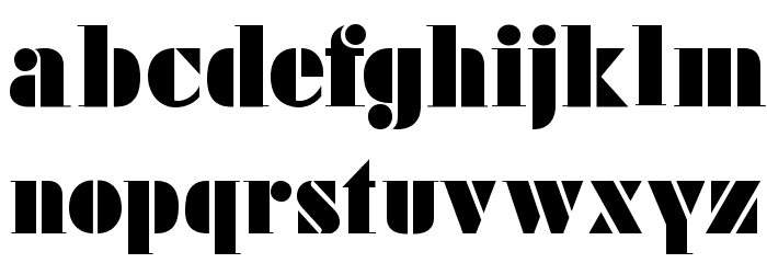 FutstencilSerif Font LOWERCASE