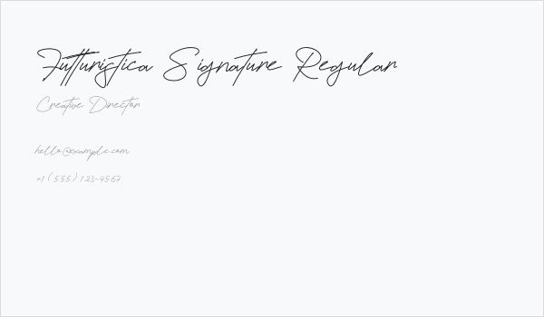 Futturistica Signature Regular Business Card