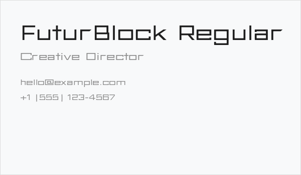 FuturBlock Regular Business Card