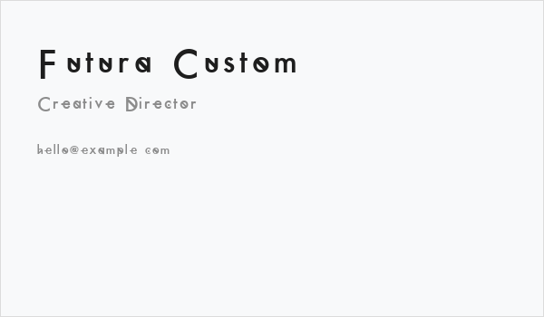Futura Custom Business Card