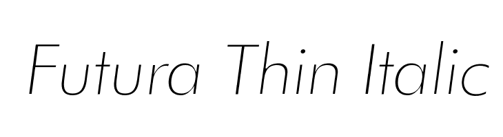 Futura Thin Italic Шрифта