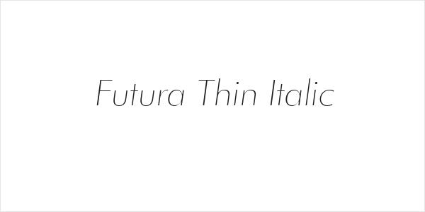 Futura Thin Italic Logo