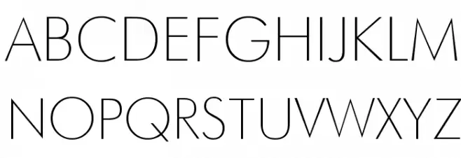Futura Thin Schriftart Groß