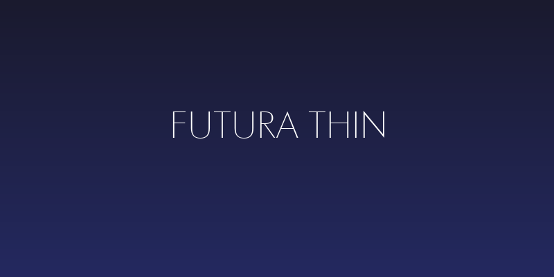 Futura Thin Social Header