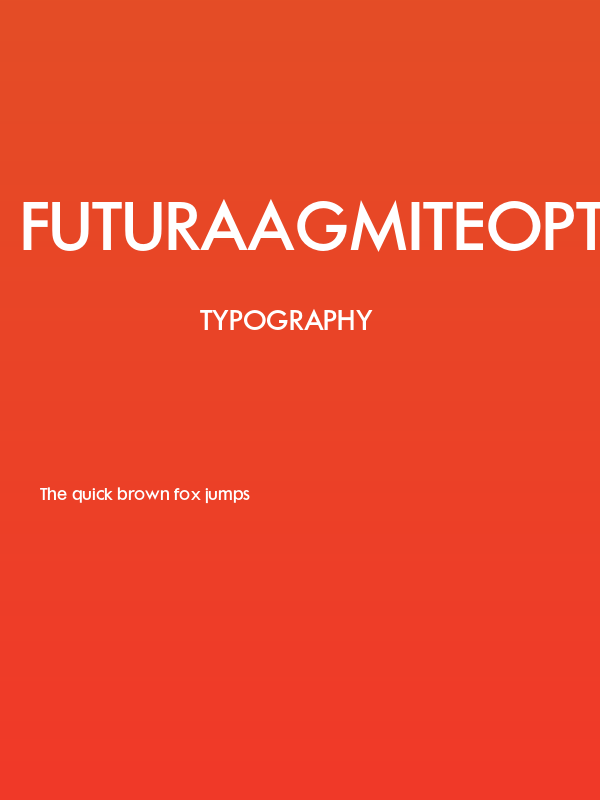 FuturaAgMiteOpti-Six Poster