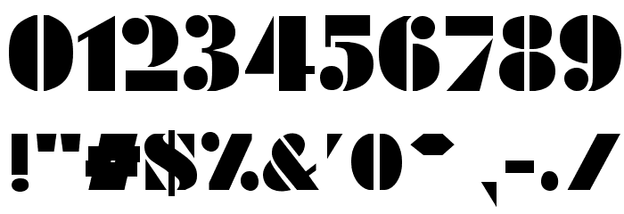 FuturaBlack Normal Font OTHER CHARS