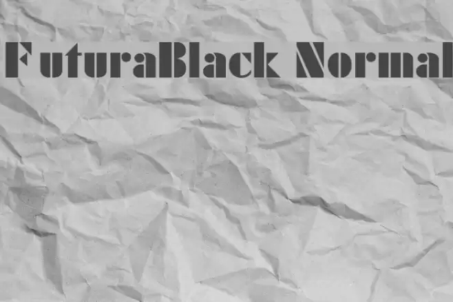 FuturaBlack Normal Font examples