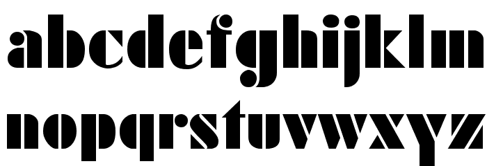 FuturaBlack Normal Font LOWERCASE