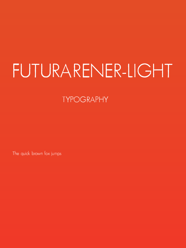 FuturaRener-Light Poster