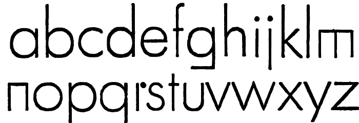 FuturaRener-Light Font LOWERCASE