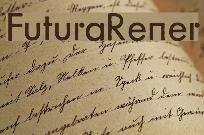 FuturaRener Font examples