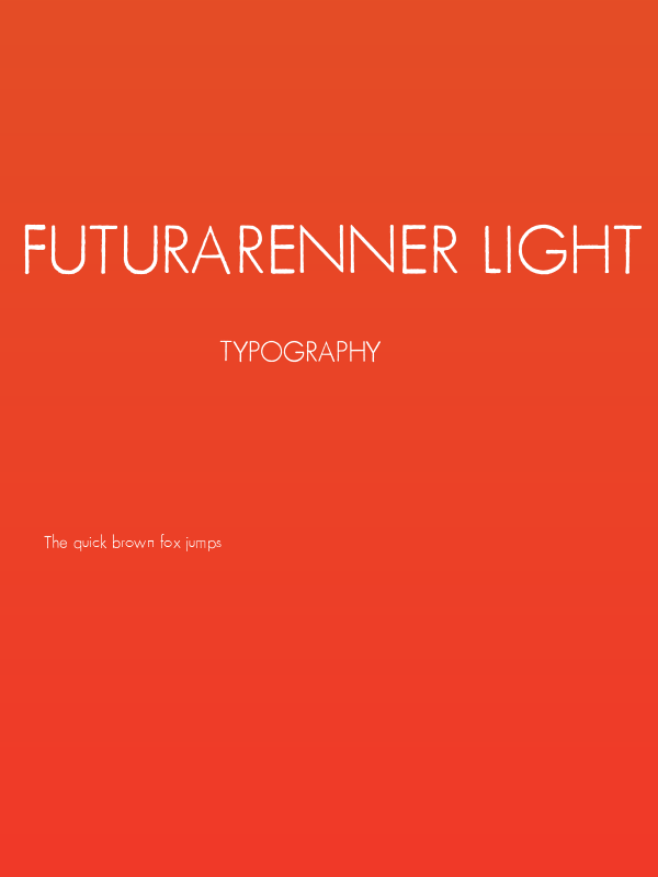 FuturaRenner Light Regular Poster